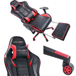 GTRACING Gaming Chair with Footrest and Ergonomic Lumbar Massage